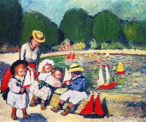 The pool of Tuileries (1901) by Pablo Picasso - 17" x 22" Fine Art Print