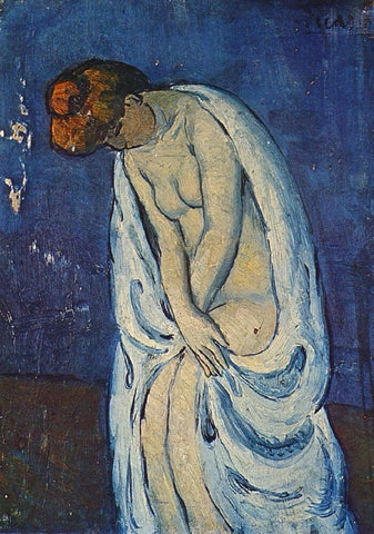 Woman Leaving the Bath (1901) Pablo Picasso - 17" x 22" Fine Art Print