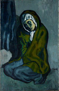Crouching Beggar (1902) Signed Pablo Picasso - 17" x 22" Fine Art Print