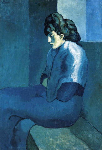 Melancholy Woman (1902) Signed Pablo Picasso - 17" x 22" Fine Art Print