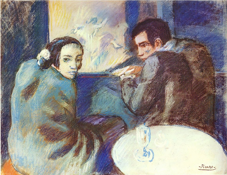 Scene in a Cabaret (1902) Signed Pablo Picasso- 17" x 22" Fine Art Print