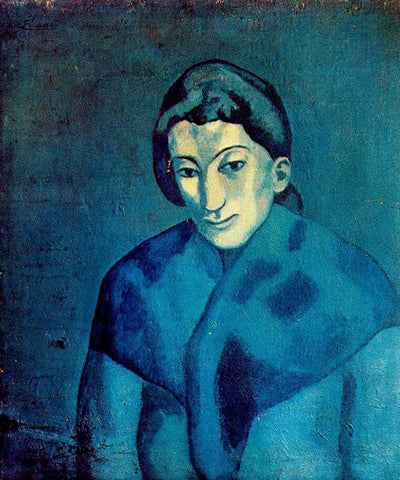 Woman in a Shawl (1902) Signed Pablo Picasso - 17" x 22" Fine Art Print