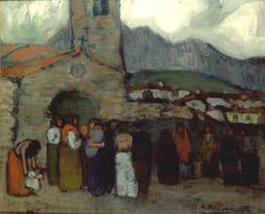 Leaving Church (1901-02) Signed Pablo Picasso - 17" x 22" Fine Art Print