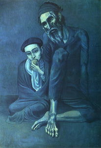 Old Blind Man with boy (1903) Signed Pablo Picasso - 17" x 22" Fine Art Print
