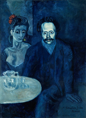 S. Junyer-Vidal & Woman Beside Him (1903) Pablo Picasso - 17" x 22" Fine Art Print