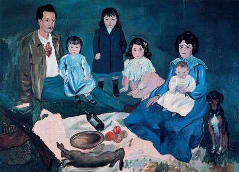 Soler Family Portrait (1903) by Pablo PIcasso - 17" x 22" Fine Art Print