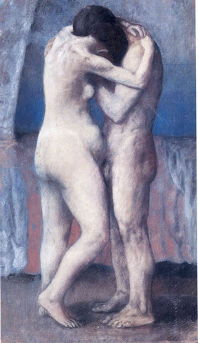 The Embrace Nudes (1903) by Pablo Picasso - 17" x 22" Fine Art Print