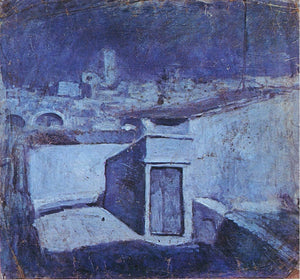 The Roofs of Barcelona in the Moonlight (1903) Picasso - 17" x 22" Fine Art Print