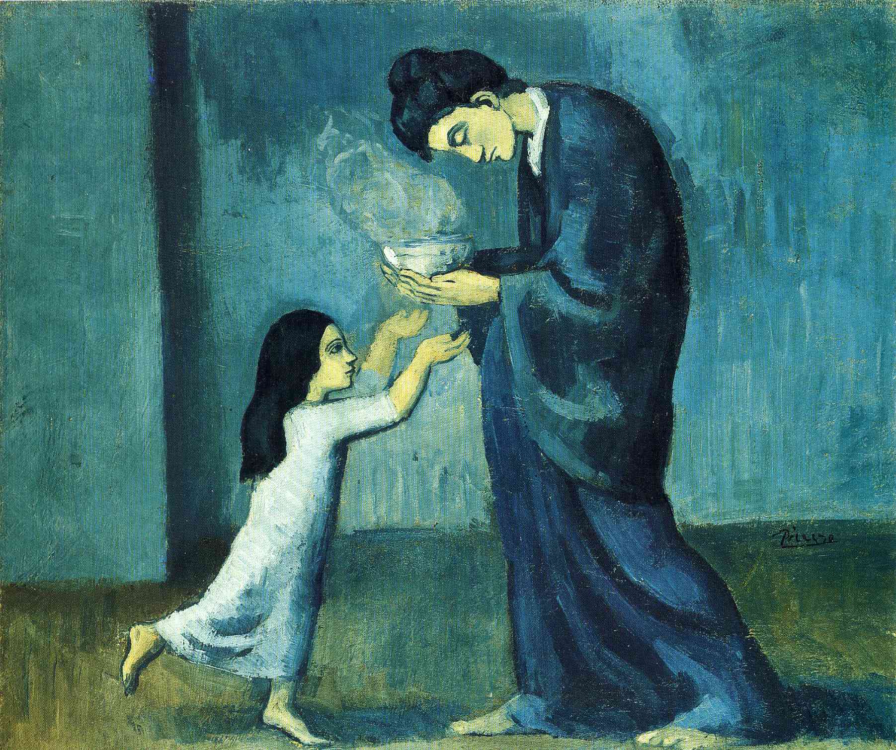 The Soup (1903) Signed by Pablo Picasso - 17" x 22" Fine Art Print