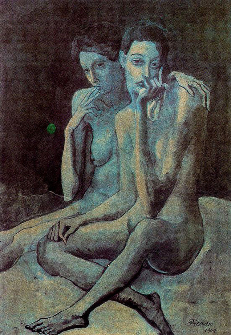 Two Friends (1904) Signed Pablo Picasso - 17" x 22" Fine Art Print