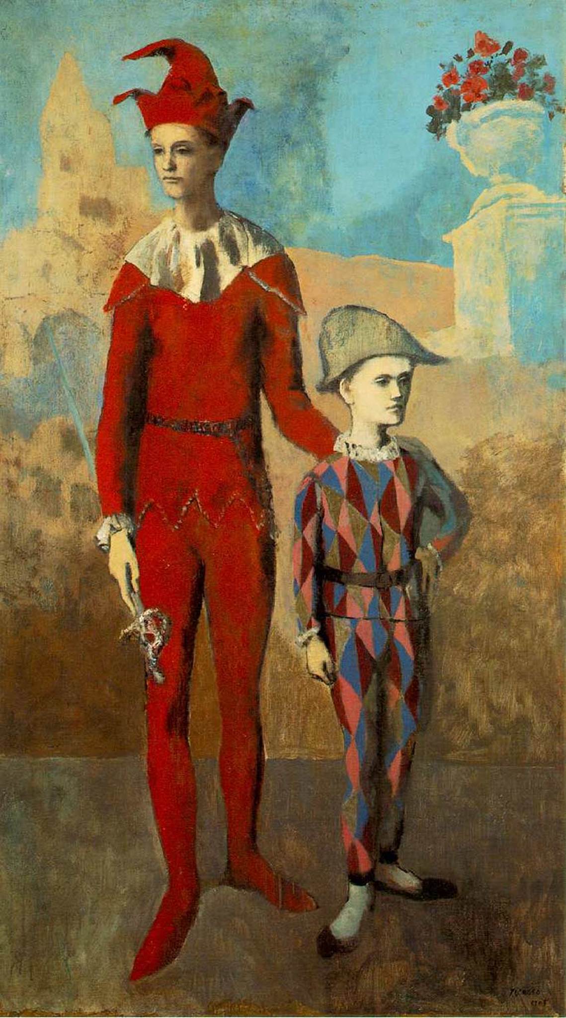 Acrobat & Young Harlequin 1905 Signed Picasso - 17" x 22" Fine Art Print
