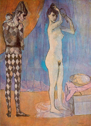 Harlequin's Family Nude (1905) Signed Picasso - 17" x 22" Fine Art Print