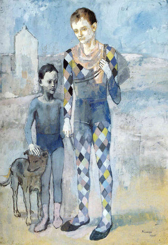 Two Acrobats with a Dog 1905 Signed Picasso - 17" x 22" Fine Art Print