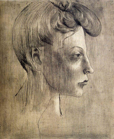 Woman's Profile (1905) by Pablo Picasso - 17" x 22" Fine Art Print