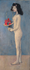 Young Naked Girl with Flower Basket (1905) Signed Picasso - 17" x 22" Fine Art Print