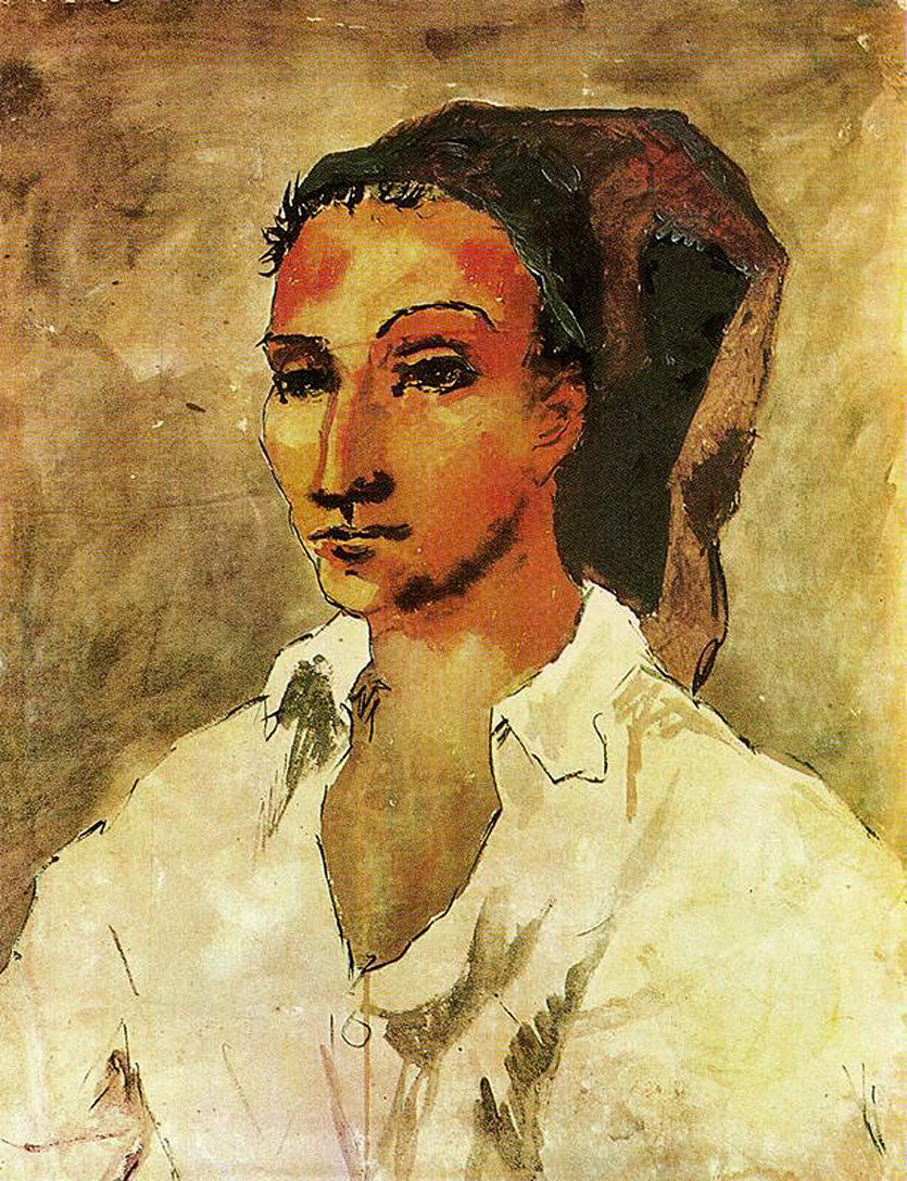 Bust of Woman (1906) by Pablo Picasso - 17" x 22" Fine Art Print