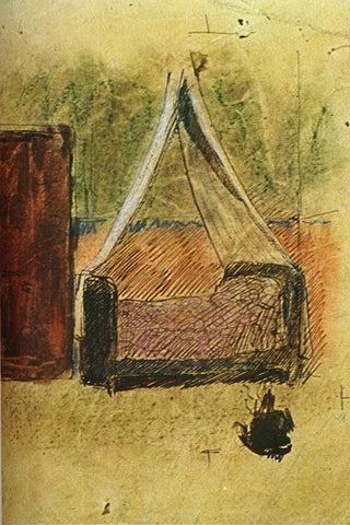 Bed with Mosquito Nets (1906) by Pablo Picasso -17" x 22" Fine Art Print