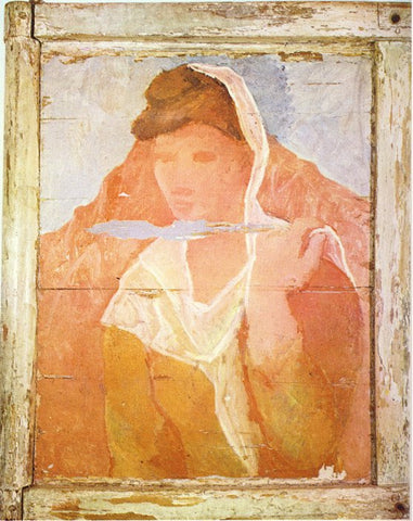 Fernande with Shawl (1906) by Pablo Picasso - 17" x 22" Fine Art Print