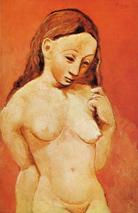 Nude on a Red Background 1906 Signed Picasso - 17" x 22" Fine Art Print