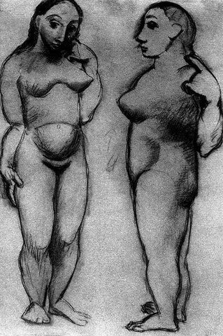 Two Naked Women (1906) by Pablo Picasso - 17" x 22" Fine Art Print