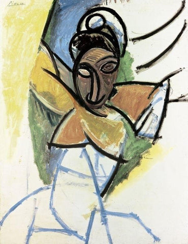 A Girl From Avignon (1907) Signed Pablo Picasso - 17" x 22" Fine Art Print