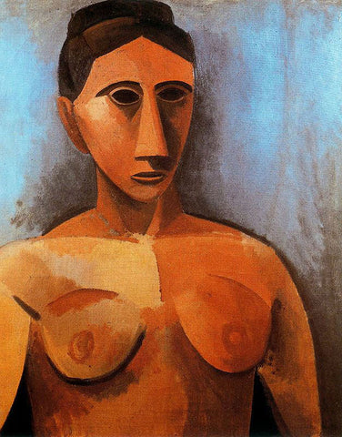 Female Bust Nude (1907) by Pablo Picasso - 17" x 22" Fine Art Print