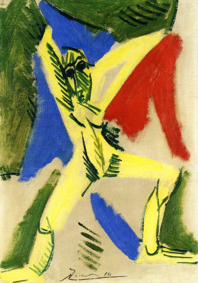 Nude with Drapery. Study for The Great Dancer (1907) Signed Pablo Picasso - 17" x 22" Fine Art Print