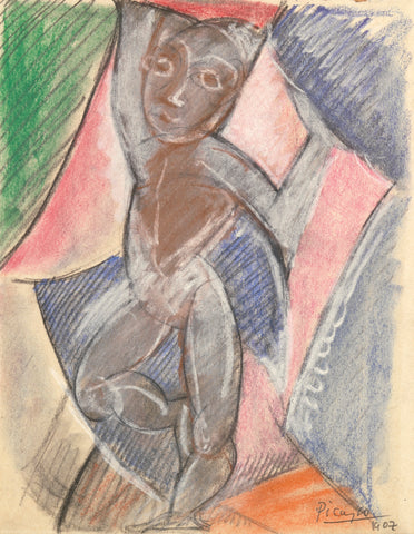 Nude with Raised Arms (1907) Signed Pablo Picasso - 17" x 22" Fine Art Print