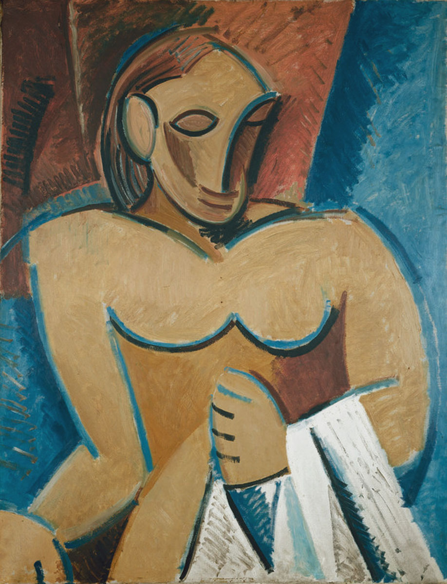 Nude with Towel (1907) by Pablo Picasso - 17" x 22" Fine Art Print