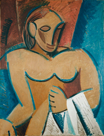 Nude with Towel (1907) by Pablo Picasso - 17" x 22" Fine Art Print