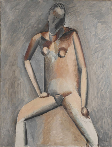 Seated Female Nude (1908) Signed Pablo Picasso - 17" x 22" Fine Art Print