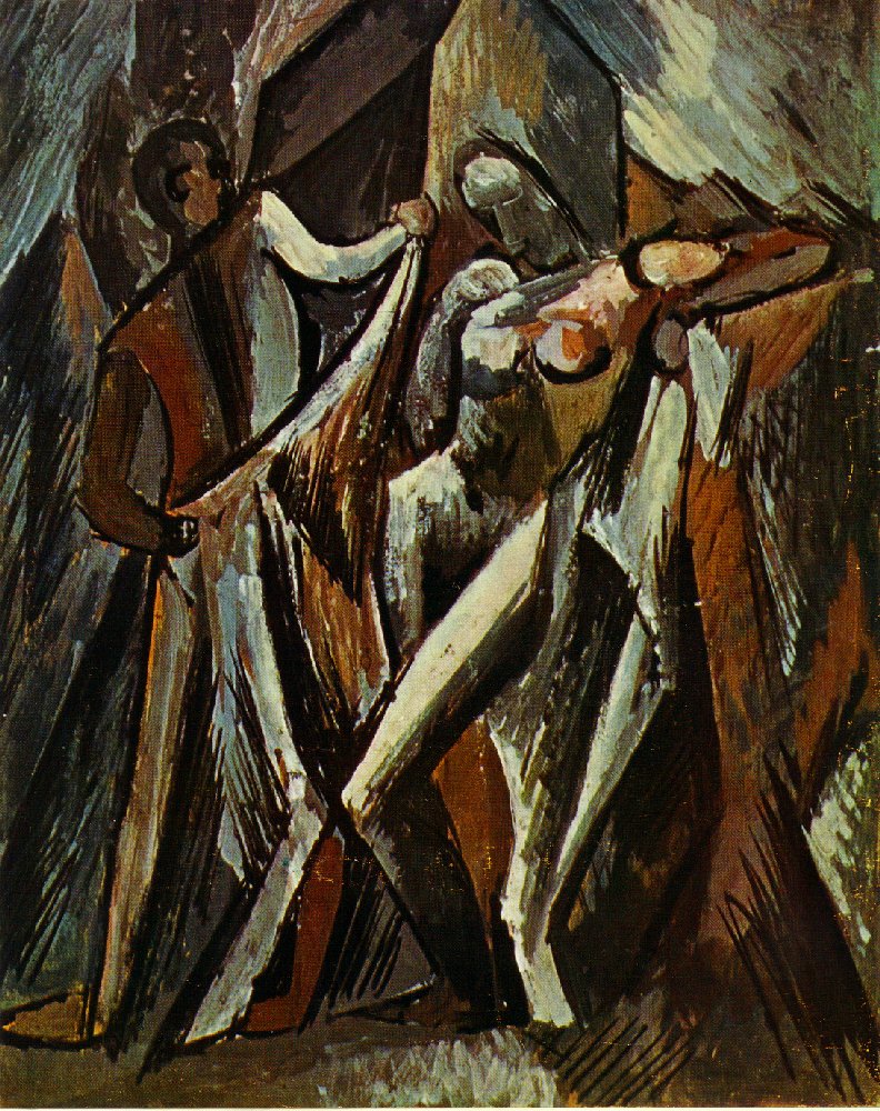 Nude Bathers Drying Themselves (1908) Picasso - 17" x 22" Fine Art Print