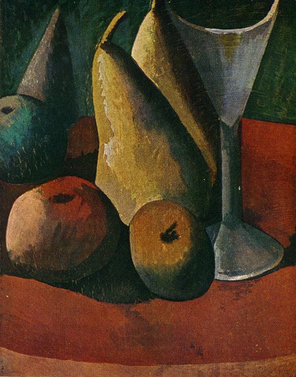 Glass and Fruits (1908) by Pablo Picasso - 17" x 22" Fine Art Print