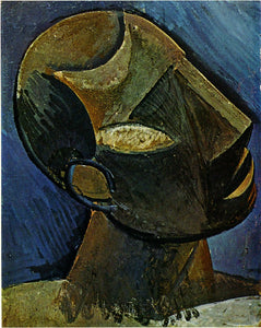 Head of a Man (1908) by Pablo Picasso Cubist - 17" x 22" Fine Art Print