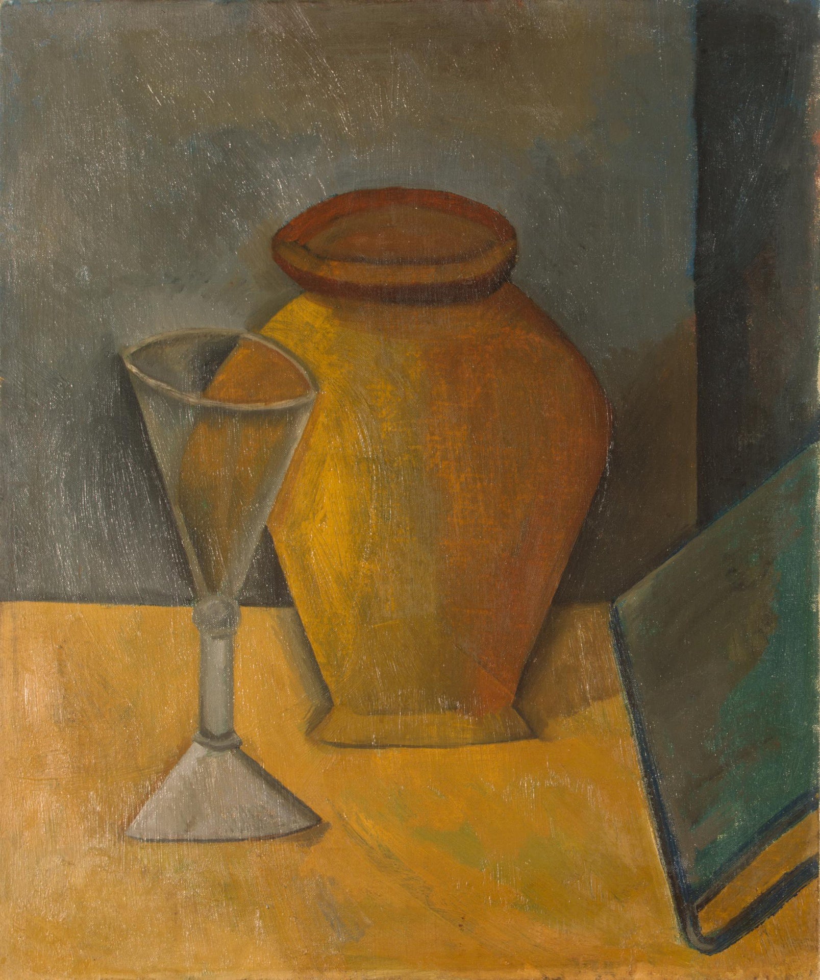Pot, Glass, and Book (1908) by Pablo Picasso - 17" x 22" Fine Art Print