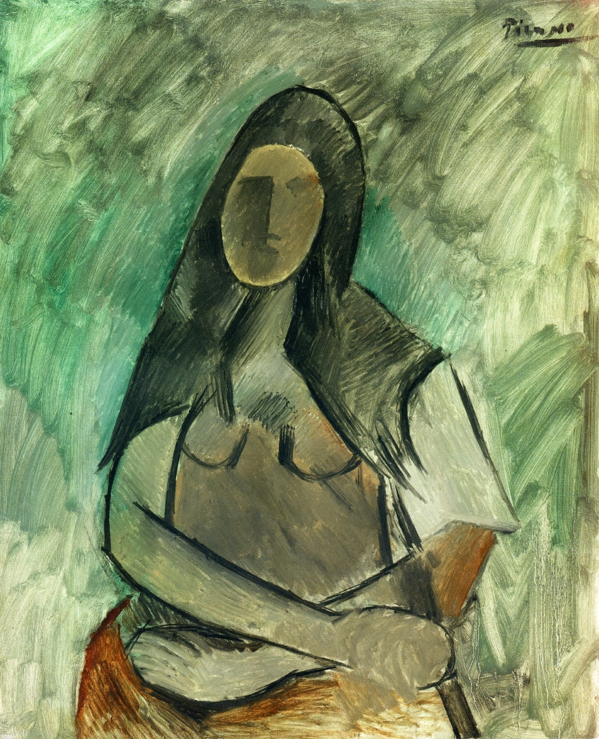 Seated Woman (1909) Signed Pablo Picasso - 17" x 22" Fine Art Print