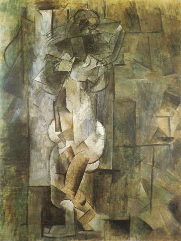 Nude Figure (1910) by Pablo Picasso Cubism - 17" x 22" Fine Art Print