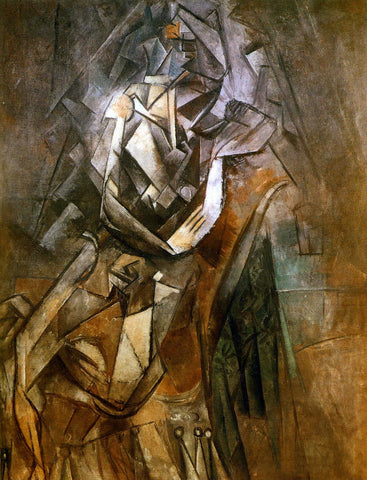 Woman Sitting in an Armchair (1912) by Pablo Picasso -17" x 22" Fine Art Print