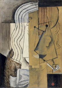 Head of a Man (1913) by Pablo Picasso Cubism - 17" x 22" Fine Art Print