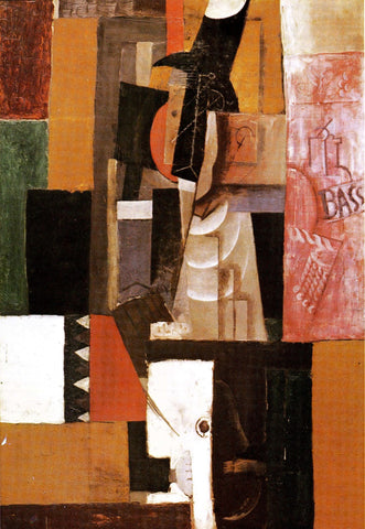 Man with Guitar (1913) by Pablo Picasso - 17" x 22" Fine Art Print