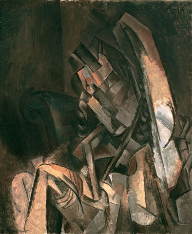 Woman Sitting in an Armchair (1910) by Picasso- 17" x 22" Fine Art Print