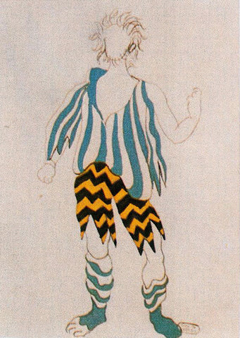 Costume Design for Ballet Tricorne 1917 Picasso-17" x 22" Fine Art Print