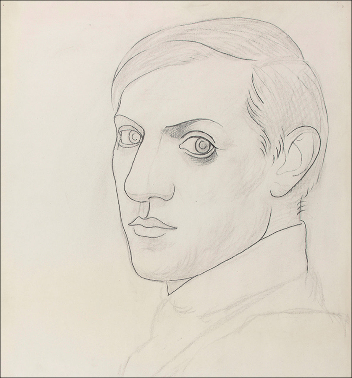 Self Portrait (1917) by Pablo Ruiz Picasso - 17" x 22" Fine Art Print