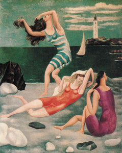 Bathers (1918) by Pablo Picasso Swimsuit Lighthouse - 17" x 22" Fine Art Print