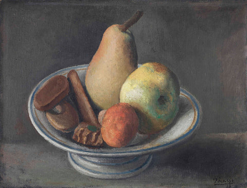 Fruit Bowl with Fruit (1918) Signed Picasso - 17" x 22" Fine Art Print