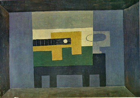 Guitar & Jug on a Table (1918) by Pablo Picasso - 17" x 22" Fine Art Print