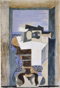 Still Life in Front of an Open Window @ Saint-Raphael (1919) Signed Pablo Picasso - 17" x 22" Fine Art Print