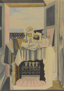 Still Life infront of an Open Window at Saint-Raphael (1919) by Picasso - 17" x 22" Fine Art Print