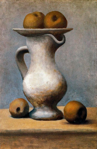 Still Life with Pitcher & Apples (1919) by Pablo Picasso - 17" x 22" Fine Art Print