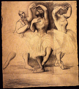 Three Dancers (1919) by Pablo Picasso Ballet - 17" x 22" Fine Art Print